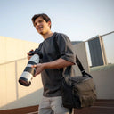 camera and laptop crossbody bag