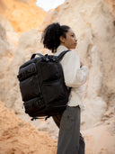 Bring your tech essentials. DLSR, go pro and drone in carry all gear backpack