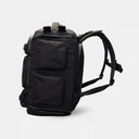 Durable camera backpack with tripod webbing and removable waist belt. Protects cameras and accessories on the move.