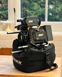 Versatile camera saddle for location work—set on rocks, car hoods, or flat ground.